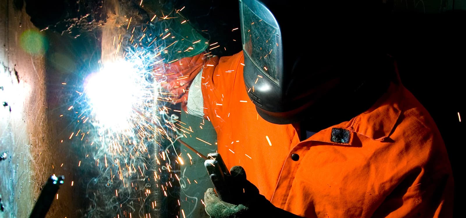 Welding student working with TIG equipment